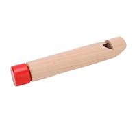 TOPINCN Wooden Flute Toy for Kids, Rhythmic Instrument, Water Based Paint, Harmless to Human Body (Log red handle)