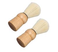 TOPINCN Wooden Handle Shaving Brush Set for Men for Salon and Travel, Mini Size with Fine Synthetic Bristles for Ultimate Shaving Comfort