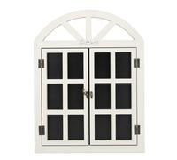 TOPINCN Wooden Hanging Chalkboard Sign Window Frame Shaped Erasable Message Board with Solid Wood Construction for Restaurants Cafes Home Decor (7702A-02)