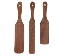 TOPINCN Wooden Spatula Set, Wide Shovel Head Non Slip Teak Turner Spatula Tools Kitchen Tools Flat Spurtle Spurtle for Cooking Home Kitchen