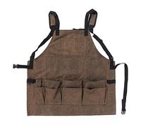 TOPINCN Woodworking Apron Multipurpose Waterproof Apron With Tool Pockets Garden Workshop 11 Tool Pockets Adjustable Leather Belt Suitable for Men And Women