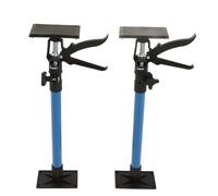 TOPINCN Woodworking Telescopic Support Rod Durable Stainless Steel Cabinet Extension Pole with 4 Plate for Home Decoration and Installation Work 2Pcs