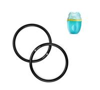 TOPIND 3inch 2pcs Aluminum Sling Ring Crafts Baby Sling Cotton Lead and Nickel Free with 1 PCS Milk Powder Dispenser Gift(Matte Black Aluminum Sling Ring with Blue Milk Powder Dispenser)