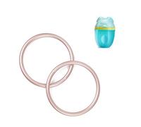 TOPIND 3inch 2pcs Aluminum Sling Ring Crafts Baby Sling Wrap Lead and Nickel Free with 1 PCS Milk Powder Dispenser Gift(Light Rose Gold Aluminum Sling Ring with Blue Milk Powder Dispenser)