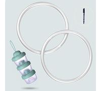 TOPIND Baby Ring Sling, Aluminium Carrier Ring 2pcs Rings Infants Strap 2.5inch Soft Slings Carrier with Baby Formula Dispenser and Brush Pen Gift for Newborn Toddlers Kids (Matte Silver)