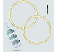 TOPIND Baby Ring Sling, Aluminium Carrier Ring Accessory 2pcs Infants Strap Rings 2.5inch Slings Carrier with Baby Formula Dispenser and Brush Pen Gift for Newborn Toddlers Kids (Light Gold)