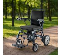 TOPIOM Electric Wheelchairs for Adults, Ultra Lightweight Foldable Electric Wheelchairs Senoirs 330lbs Capacity, Aluminium Portable Motorized All Terrain Wheelchairs, Brushless Motor, 18Kg