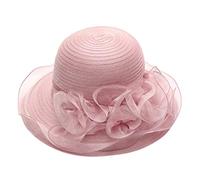 TOPJIAO Flower Headband Fascinator Wedding Headwear,Hair Fascinators Banquet Bridal Hair Fascinator Clip Pin Party Wedding Cocktail Tea Party Headwear Bridal Headpiece Wedding Church Hats Pink