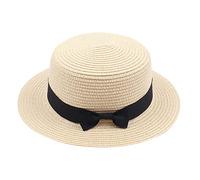TOPJIAO Men Women Panama Hat,Fedora Beach Sun Hat Wide Brim Straw Roll up Hat Church Derby Cap Wide Brim Boater Hat Travel Beach Hat Classic Flat Fedora Hat UPF 50+