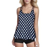 TOPJIAO Women Swimwear Gradient Color Tankini,Print Swimsuits forWomen 2 Piece U Neck Ruched Bathing Suits Tops with Boyshorts Strap Tankini Sets Tummy Control Dress Swimsuits 2 Piece Swimsuits White