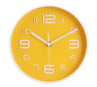 Topkey 12 Inch Silent Wall Clock Kitchen Simple Design Non-ticking Decorative Home Office Wall Clock - Yellow