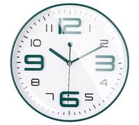 Topkey Silent Wall Clock Kitchen 12 Inch Retro Non-ticking Decorative Bedroom Office Wall Clock -Blackish Green