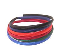 Topkids Accessories 1CM Wide Headband Multipack, Various Designs & Styles For Girls, Ladies, Unisex Adults & Unisex Kids Hair (Satin School Colours)
