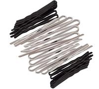 Topkids Accessories 24pc Bright Coloured Kirby Grip, Hair Clip, Bobby Pins, Simple Clips For Everyday Use, For Women & Men, Girls & Boys, Unisex Hair Pins (Black & White)