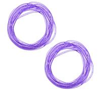 Topkids Accessories 24pc Gummy Bracelets Rubber Bangles Kids Party Bag Favour Fillers Jelly Jewellery Wrist Bands 80s Neon 90s Fancy Dress Fashion Wristbands (Purple Glitter)