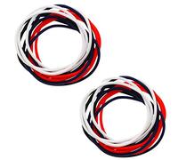Topkids Accessories 24pc Gummy Bracelets Rubber Bangles Kids Party Bag Favour Fillers Jelly Jewellery Wrist Bands 80s Neon 90s Fancy Dress Fashion Wristbands (Nautical)