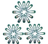 Topkids Accessories 36pc Snap Clips 5cm / 2" Hair Clip Hair Snap Clips Hair Pins Snap Hair Clips Hair Ties Snap Hair Clips Hair Accessories for Women & Hair Accessories for Girls (Bottle Green)
