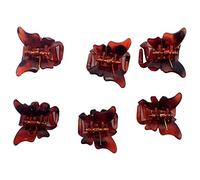 Topkids Accessories 6pc Mini Butterfly Hair Clips for Women and Girls, Claw Clips, Hair Clips for Styling, Hair Claw Clip, Hair Accessories, Mini Hair Clips, Hair Claw Clips (Tort)