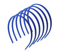 Topkids Accessories 6x Thin Satin Hair Head Bands Headbands Alice Bands Hairbands Girls Women School Colourful Wedding Holiday Festival Bridal Adult 1cm 0.4" (Royal Blue)