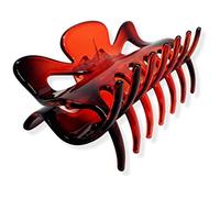 Topkids Accessories 9cm/3.5" Butterfly Hair Claw Clips for Thick Hair or Fine Hair Claw Grip Hair Clip Hair Clips Women Medium Hair Claws Clip (Red Tort)