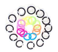 Topkids Accessories Brights, Clear, Black Mini Silicone Non Slip Hair Elastics Bobbles Bands Mini Tiny Hair Ties for Adults and Kids, Small Hair Elastic Bands, Kids Hair Bobbles (36pcs Silicone Mixed)