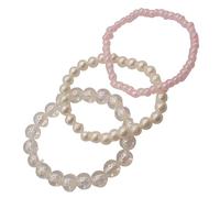 Topkids Accessories Children's Pretty Plastic Bracelet Sets, Colourful Chunky Plastic Jewellery For Kids Costume Party Game Prizes, Perfect For Party Bag Present (Pearl Style Set)