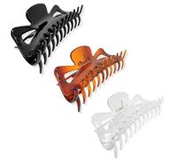 Topkids Accessories Hair Accessories for Women Hair Claw Clips Hair Clips Butterfly Hair Clips 14cm / 5.5" (Black + Tort Brown + Clear)