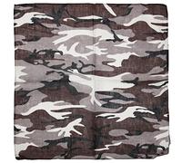 Topkids Accessories Hair Bandanas for Women Head Scarf Headbands Ladies Cotton Square Scarves Paisley Floral Camouflage Animal Print Leopard Tiger Neckerchief (Brown Camouflage)