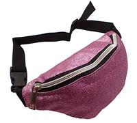 Topkids Accessories Kids Small Bumbags Bum Bag Bumbag Bum-Bag Waist Bag Rabbit Bum Bag Rainbow Bum Bag Glitter Bumbags with Adjustable Belt Fanny Pack for Kids, Boys, Girls (Glitter Fuchsia Pink)