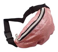 Topkids Accessories Kids Small Bumbags Bum Bag Bumbag Bum-Bag Waist Bag Rabbit Bum Bag Rainbow Bum Bag Glitter Bumbags with Adjustable Belt Fanny Pack for Kids, Boys, Girls (Glitter Pink)
