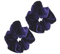 Topkids Accessories - Luxury Velvet Scrunchie Scrunchies Elastic Hair Band Ponytail Holders Hair Scrunchie Hair Bobbles Hair Accessories for Women, Ladies, Girls - Pack of 2 (Blue Purple)