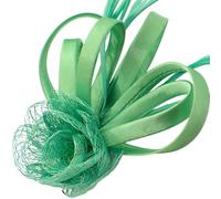 Topkids Accessories Mini Fascinator Hair Clips Small Fascinators Fascinator Flower Hair Clip Wedding Clip Royal Ascot Hat Wedding Corsage On Clip & Brooch Pin For Women, Ladies, Girls (Mint)