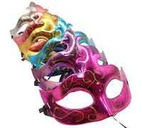 Topkids Accessories Set of Masquerade Mask for Women and Men, Masquerade Ball Mask Set, Halloween Mask, Venetian Masks For Couples, Women, Men, Fancy Dress Adult (Metallic w/ Glitter Detail)