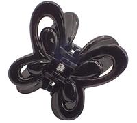Topkids Accessories Small Black or Tort Hair Claw Clip, Small Detailed Claw Clips for Ladies & Girls, Women?s Hair Claws for Thick Hair, Cute Small Hair Clips (Black Thick Butterfly)