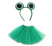 Topkids Accessories Tutu and Animal Headband Costumes for Kids, Girls Dressing Up Costumes, Fancy Dress, Toddler Dress Up, Unicorn Costume, Bunny Outfit, Frog Costume (Frog)