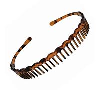 Topkids Accessories Zig Zag Shark Tooth Head Band Teeth Hair Band Alice Band Comb Headband Zigzag Hairband Wavy Grip Wave Gripper Saw Toothed Aliceband (Tort Brown 2cm Teeth)