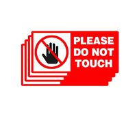 TOPLABEL Do Not Touch Warning Sign Label Stickers,2x4 Inch,15 Pcs Per Pack