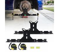 Toplamper Wheel Alignment Tool to Help Save Shop Time & Cost, Stainless Steel Toe Alignment Plates for DIY Toe Adjustment, Stable Tape Groove Design for Most Cars & Trucks