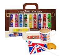 Topline Cocoa Traveler Hot Chocolate Gift Set - 9 Hot Chocolate Drink Flavors from Different Countries in a Luggage Gift Set. Great for Christmas Eve Box Fillers, Christmas Gifts for Women