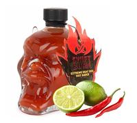 Topline Hot Sauce Gift Set - Extreme Devil’s Head Shaped Glass Bottle Spicy Chilli Sauce - Fiery Gourmet Flavour Hot Collection - Christmas Food Gifts for BBQ Lovers, Foodies, Friends and Family