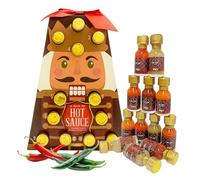Topline Hot Sauce Gift Set - Gourmet 12 Days Nutcracker Advent Calendar 2025-6 Hot Chilli Sauce Flavours Secret Santa Gifts - Christmas Food Gifts for Men, Women, Friends and Family