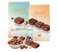 Topline Lindt Assorted Choco Wafer Chocolates - Selection of Assorted & Milk Hazelnut Choco Wafers 135g - Premium Chocolate Gift for Women, Hampers or Birthday Treats