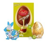 Topline Lindt Chocolates Easter Egg for Easter Gifts - Large Milk Chocolate Egg with Pistachio Truffles 260g & Easter Hanging Decoration. Great Chocolate Gifts for Women, Egg Hunt