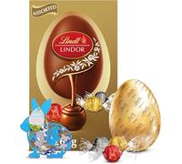 Topline Lindt Chocolates Easter Egg for Easter Gifts - Luxury Milk Chocolate Egg with Assorted Truffles 260g Chocolates Gift Box with Wooden Topline Easter Decoration for Women Gifts, Egg Hunt