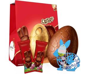TOPLINE Nestle KitKat Easter Egg Bulk - Extra Large Milk Chocolate KitKat Bunny Easter Egg with Mini Bunnies Bag & Bunny Bar 234g Chocolate Hamper with Topline Card.Easter Gift for Kids., Multi, 1