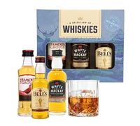 Topline Premium Scottish Whisky Gift Set - Includes 50ml The Famous Grouse Smoky Black, 50ml Teacher's Highland Cream, 50ml The Famous Grouse - Great Gift for Whisky Lovers