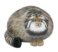 TOPLITHE 3D Pallas's Cat Plush Pillow, Raccoon Fox Throw Pillow Stuffed Animals Cute Soft Toy Home Decor Gift for Birthday Christmas Valentine's Day (Color : Pallas's Cat)