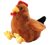 TOPLITHE Chicken Plush, Funny Hugging Chick Stuffed Animal Plushie Pillows Cute Hen Toy Birthday For Kids Boys Girls(Brown,30CM/12IN)