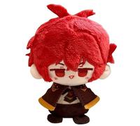 TOPLITHE Genshin Plush, 12CM Anime Plushie Toy Cute Soft Impact Stuffed Doll Keychain Carcoon Figure for Fans Gift(Diluc)