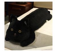 TOPLITHE Long Cat Plush Pillow, Soft Stuffed Animal Plushie Cushion Cuddly Sleep Companion Pillow for All Ages Kids Adults Gift(Black,110CM/43IN)